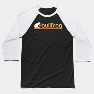 Bullfrog Silhouette Frogs Snakes Amphibians Animals Nature Lovers Baseball T-Shirt